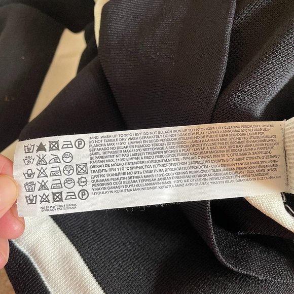 Mango Suit Striped Women White And Black knit Body Dress Size XS - Picture 16 of 16